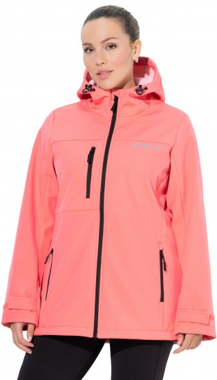 Ulla Popken HYPRAR Softshell Fleece Lined Jacket Coral - Striukės - 