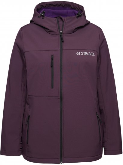 Ulla Popken HYPRAR Softshell Fleece Lined Jacket Dark Blackberry - Moteriški diržai - 