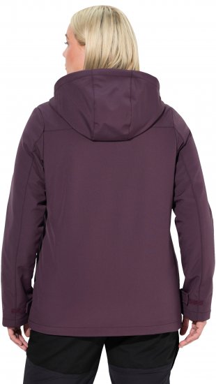 Ulla Popken HYPRAR Softshell Fleece Lined Jacket Dark Blackberry - Moteriški diržai - 