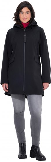 Ulla Popken HYPRAR Water Repellent Softshell Jacket Black - Striukės - 