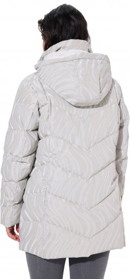 Ulla Popken HYPRAR Wave Quilted Water-Repellent Jacket Off-White - Striukės - 