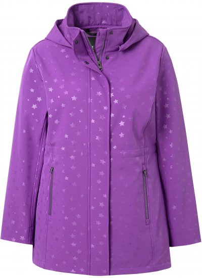 Ulla Popken HYPRAR Star Print Softshell Jacket Purple - Striukės - 