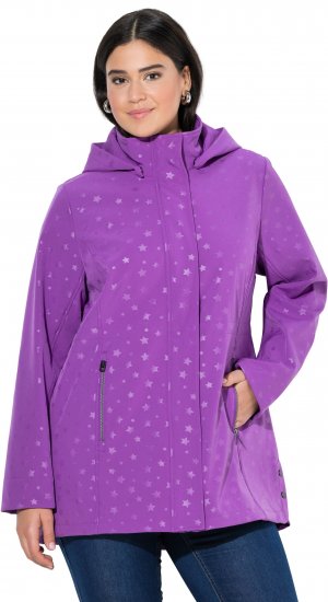 Ulla Popken HYPRAR Star Print Softshell Jacket Purple - Striukės - 