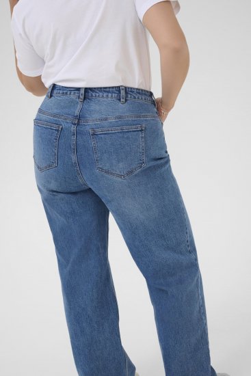 Kaffe Curve Leoana Platūs ilgi džinsai Vintage mėlyna - Džinsai & Kelnės Didelėse Dydžiuose – Plus Size - 