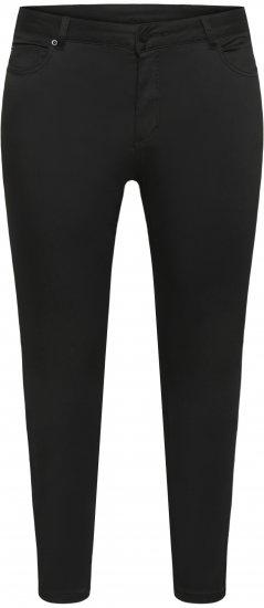 Kaffe Curve Dina Slim trumpinto ilgio džinsai Juoda - Džinsai & Kelnės Didelėse Dydžiuose – Plus Size - 