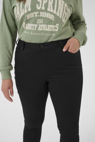 Kaffe Curve Dina Slim trumpinto ilgio džinsai Juoda - Džinsai & Kelnės Didelėse Dydžiuose – Plus Size - 