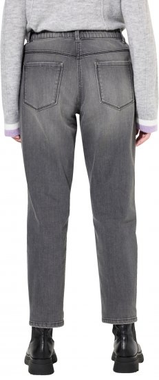 Ulla Popken Distressed Stretch Fit Boyfriend Jeans Dark Denim Blue - Džinsai & Kelnės Didelėse Dydžiuose – Plus Size - 