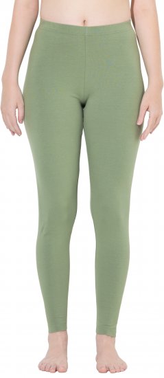 Ulla Popken Basic Stretch Knit Ankle Length Leggings Olive - Džinsai & Kelnės Didelėse Dydžiuose – Plus Size - 