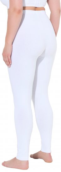 Ulla Popken Basic Stretch Knit Ankle Length Leggings Snow White - Džinsai & Kelnės Didelėse Dydžiuose – Plus Size - 