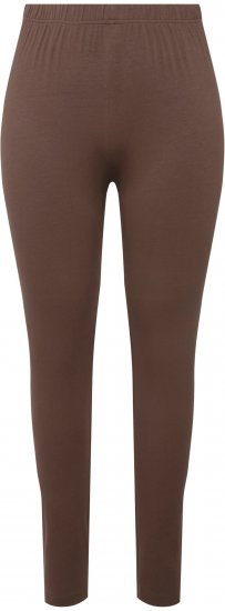 Ulla Popken Basic Stretch Knit Ankle Length Leggings Nougat Brown - Džinsai & Kelnės Didelėse Dydžiuose – Plus Size - 