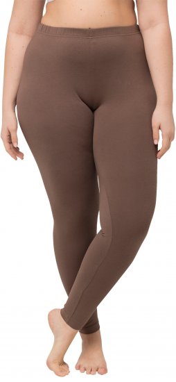 Ulla Popken Basic Stretch Knit Ankle Length Leggings Nougat Brown - Džinsai & Kelnės Didelėse Dydžiuose – Plus Size - 