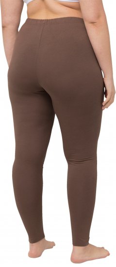 Ulla Popken Basic Stretch Knit Ankle Length Leggings Nougat Brown - Džinsai & Kelnės Didelėse Dydžiuose – Plus Size - 