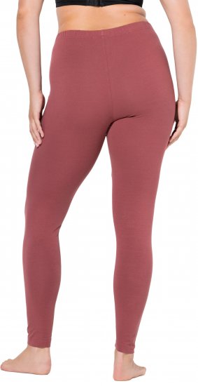 Ulla Popken Basic Stretch Knit Ankle Length Leggings Brick Red - Džinsai & Kelnės Didelėse Dydžiuose – Plus Size - 