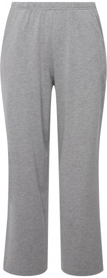 Ulla Popken Pull On Knit Straight Leg Pocket Pants Light Grey Melange - Džinsai & Kelnės Didelėse Dydžiuose – Plus Size - 