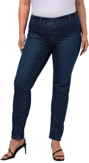 Ulla Popken Denim Look All Elastic Pocket Sienna Jeggings Blue Denim - Džinsai & Kelnės Didelėse Dydžiuose – Plus Size - 