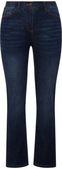 Ulla Popken Sammy Fit Slim Leg Stretch Jeans Blue Denim - Džinsai & Kelnės Didelėse Dydžiuose – Plus Size - 