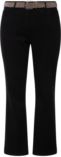 Ulla Popken Straight Leg Mandy Fit Stretch Jeans Black - Džinsai & Kelnės Didelėse Dydžiuose – Plus Size - 