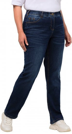 Ulla Popken Straight Leg Mandy Fit Stretch Jeans Blue Denim - Džinsai & Kelnės Didelėse Dydžiuose – Plus Size - 