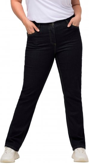 Ulla Popken Straight Leg Mandy Fit Stretch Jeans Dark Blue Denim - Džinsai & Kelnės Didelėse Dydžiuose – Plus Size - 
