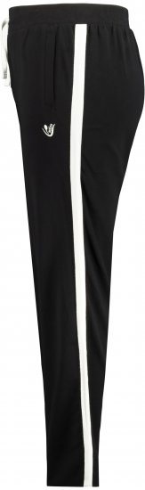 Ulla Popken Side Stripe Adjustable Drawstring Waist Joggers Black - Džinsai & Kelnės Didelėse Dydžiuose – Plus Size - 
