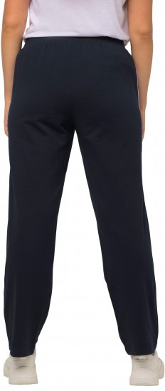 Ulla Popken Side Stripe Adjustable Drawstring Waist Joggers Navy - Džinsai & Kelnės Didelėse Dydžiuose – Plus Size - 