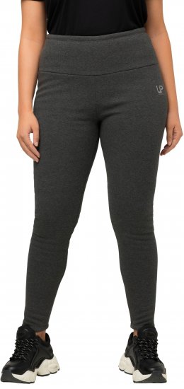 Ulla Popken Faux Fur Lined Stretch Leggings Charcoal - Džinsai & Kelnės Didelėse Dydžiuose – Plus Size - 