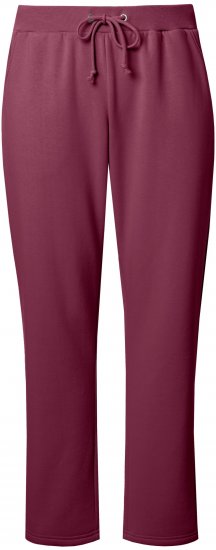 Ulla Popken Basic Drawstring Elastic Waist Cotton Blend Joggers Dark Berry - Džinsai & Kelnės Didelėse Dydžiuose – Plus Size - 