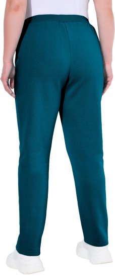Ulla Popken Basic Drawstring Elastic Waist Cotton Blend Joggers Cerulean - Džinsai & Kelnės Didelėse Dydžiuose – Plus Size - 