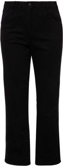 Ulla Popken Basic Mony Tapered Leg Stretch Pants Black - Džinsai & Kelnės Didelėse Dydžiuose – Plus Size - 