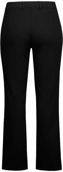 Ulla Popken Basic Mony Tapered Leg Stretch Pants Black - Džinsai & Kelnės Didelėse Dydžiuose – Plus Size - 