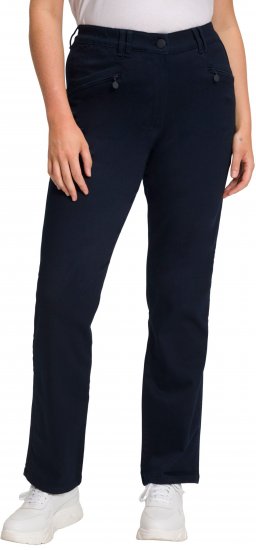 Ulla Popken Basic Mony Tapered Leg Stretch Pants Navy - Džinsai & Kelnės Didelėse Dydžiuose – Plus Size - 