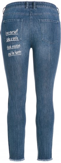 Ulla Popken Positive Thoughts Slim Leg Sarah Fit Stretch Jeans Blue Denim - DRABUŽIAI MOTERIMS 40-66 - 
