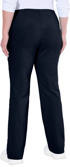 Ulla Popken Bengaline Elastic Waist Thermal Pants Navy - Džinsai & Kelnės Didelėse Dydžiuose – Plus Size - 