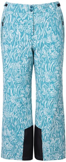 Ulla Popken Floral Print Ski Pants Ice Green - Džinsai & Kelnės Didelėse Dydžiuose – Plus Size - 