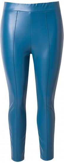 Ulla Popken Metallic Faux Leather Leggings Teal - Džinsai & Kelnės Didelėse Dydžiuose – Plus Size - 