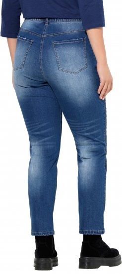Ulla Popken Rhinestone Detail Stretch Fit Jeans Denim Blue - Džinsai & Kelnės Didelėse Dydžiuose – Plus Size - 