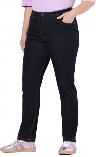 Ulla Popken Stretch Fit Jeans Dark Blue Denim - Džinsai & Kelnės Didelėse Dydžiuose – Plus Size - 