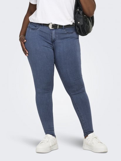 Only Carmakoma Thunder Life Skinny Fit Jeans Blue Denim - Džinsai & Kelnės Didelėse Dydžiuose – Plus Size - 
