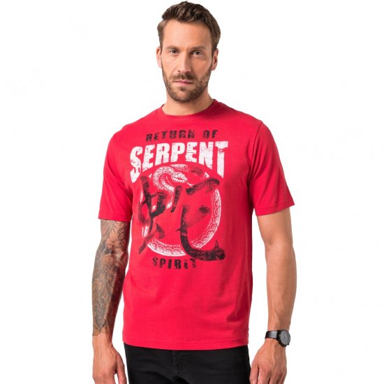 JP1880 T-Shirt Short Sleeve Serpent Red - Marškinėliai - Marškinėliai - 2XL-14XL