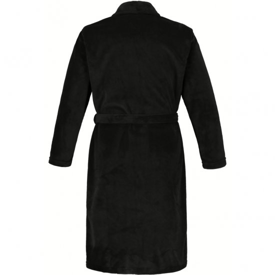 JP1880 Bathrobe with Spacious Patch Pockets Black - Apatinis trikotažas ir plaukimo apranga - Apatinis trikotažas - 2XL-8XL