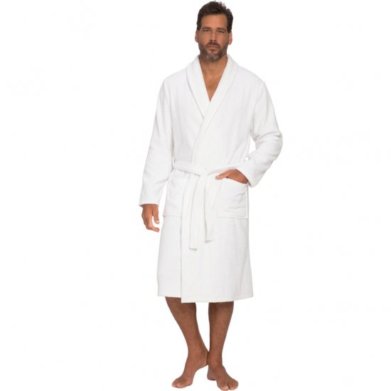 JP1880 Bathrobe Extra Soft Terry Cloth White - Apatinis trikotažas ir plaukimo apranga - Apatinis trikotažas - 2XL-8XL