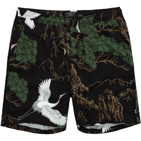 JP1880 Bermuda Shorts All-over Print Black - Šortai - Šortai - W40-W60
