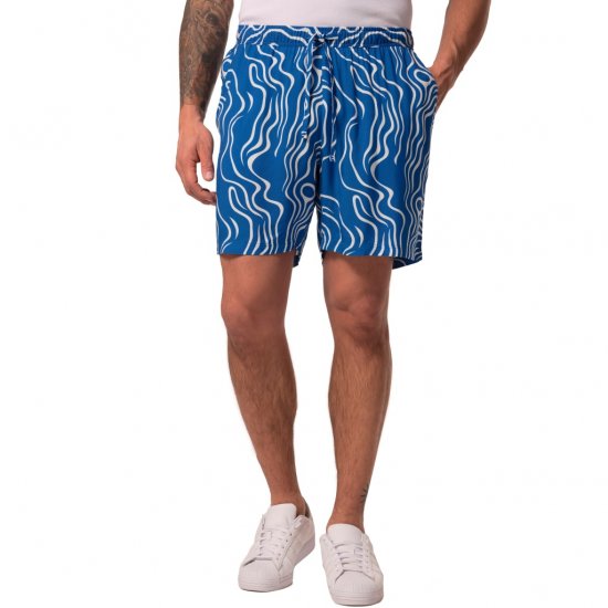 JP1880 Bermuda Shorts All-over Print Royal Blue - Šortai - Šortai - W40-W60