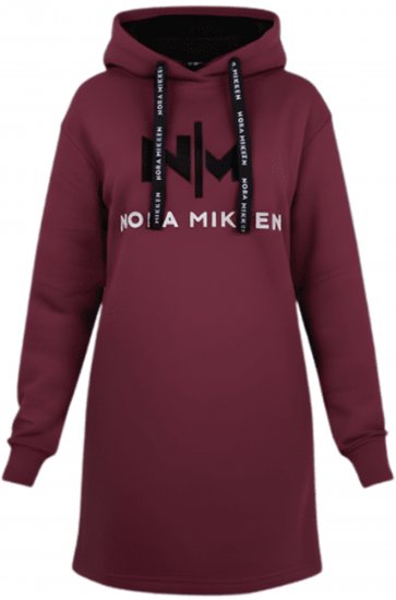 Nora Mikken KADRI Long Hoodie Burgundy - Megztiniai ir džemperiai - 