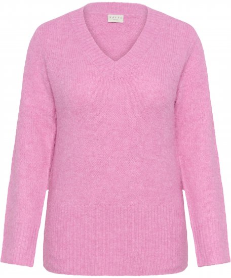 Kaffe Curve Emilia Pullover Pink Power Melange - Megzti megztiniai - 