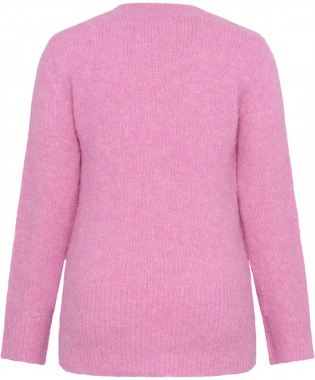 Kaffe Curve Emilia Pullover Pink Power Melange - Megzti megztiniai - 