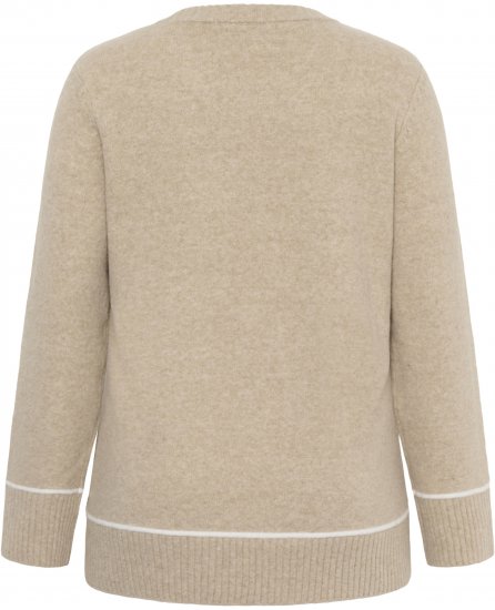 Kaffe Curve Jina Knit Pullover Feather Grey Melange - Megzti megztiniai - 