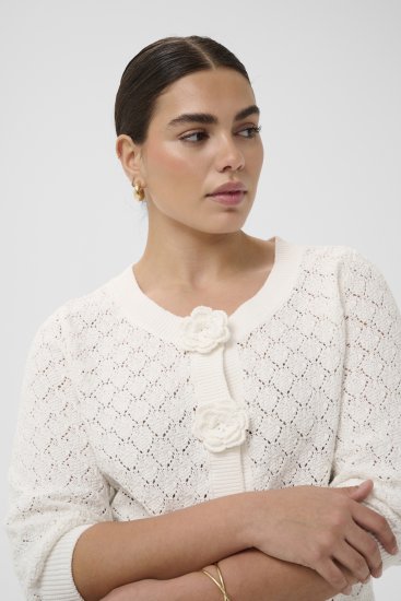 Kaffe Curve Kathrina Pullover White - Megzti megztiniai - 