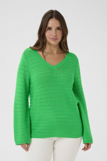 Kaffe Curve Metty Pullover Bright Green - Megzti megztiniai - 