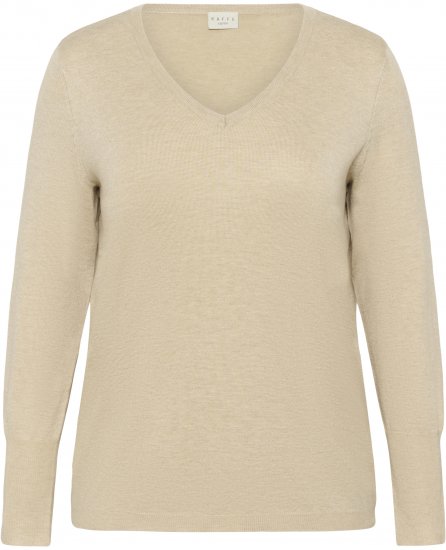 Kaffe Curve Lizzy Long Sleeve Pullover Feather Grey Melange - Megzti megztiniai - 